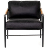 Rowen Leather Chair, Sonoma Black - Modern Furniture - Accent Chairs - High Fashion Home