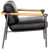 Rowen Leather Chair, Sonoma Black - Modern Furniture - Accent Chairs - High Fashion Home