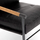 Rowen Leather Chair, Sonoma Black - Modern Furniture - Accent Chairs - High Fashion Home