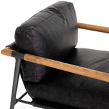 Rowen Leather Chair, Sonoma Black - Modern Furniture - Accent Chairs - High Fashion Home