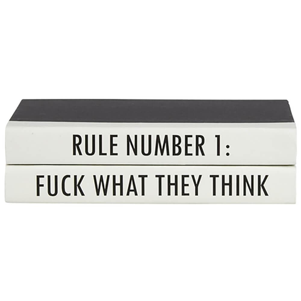 Stack of Books, Rule Number 1 - Gifts - High Fashion Home