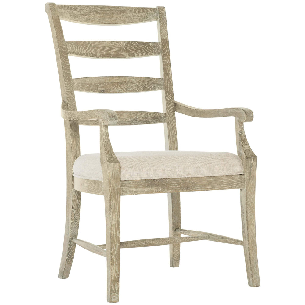 Rustic Patina Ladderback Arm Chair, Sand - Furniture - Chairs - High Fashion Home
