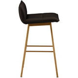 Sabrina Bar Stool, Black/Brushed Gold Legs - Furniture - Dining - High Fashion Home