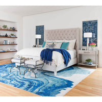 Devon Upholstered Metal Stool - Furniture - Accent Tables - High Fashion Home