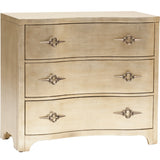 Sanctuary Three-Drawer Shaped-Front Chest - Furniture - Bedroom - High Fashion Home
