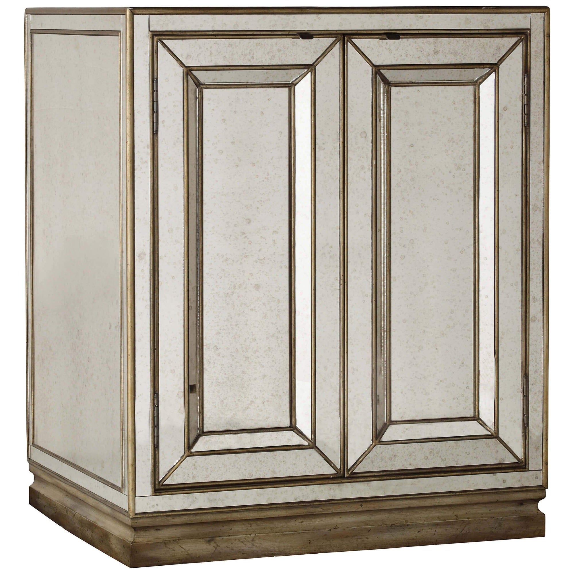 Sanctuary 2 Door Mirrored Nightstand High Fashion Home