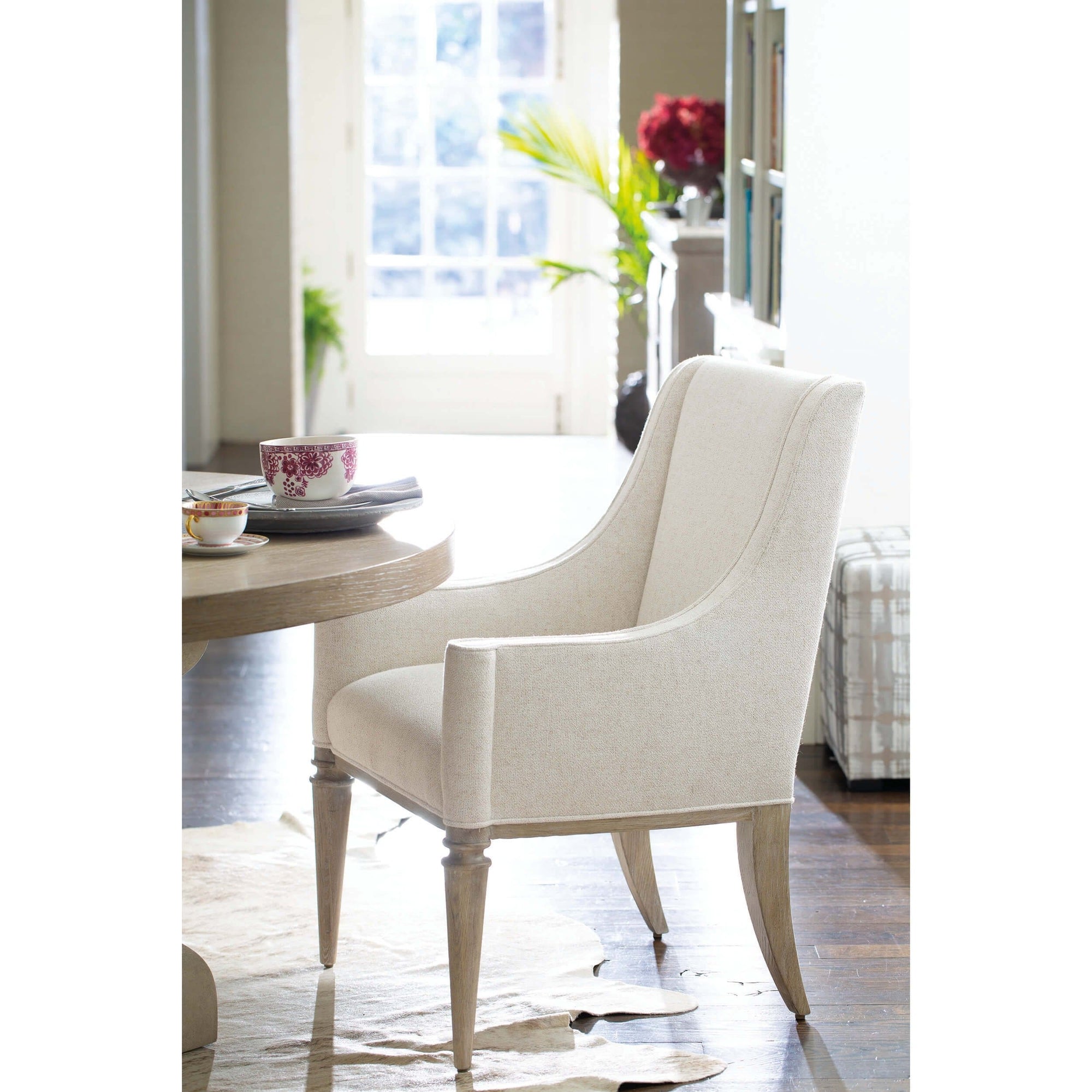 Santa Barbara Upholstered Dining Arm Chair Set of 2 High Fashion Home