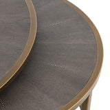 Shagreen Nesting Coffee Table, Brass - Modern Furniture - Coffee Tables - High Fashion Home