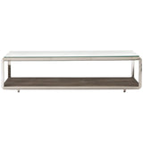 Shagreen Shadow Box Coffee Table, Stainless Steel - Modern Furniture - Coffee Tables - High Fashion Home