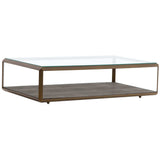 Shagreen Shadow Box Coffee Table, Brass - Modern Furniture - Coffee Tables - High Fashion Home