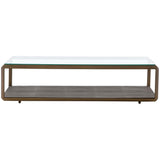 Shagreen Shadow Box Coffee Table, Brass - Modern Furniture - Coffee Tables - High Fashion Home