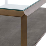 Shagreen Shadow Box Coffee Table, Brass - Modern Furniture - Coffee Tables - High Fashion Home