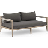 Sherwood Outdoor Sofa, Charcoal/Washed Brown - Furniture - Sofas - High Fashion Home