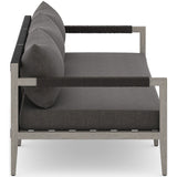 Sherwood Outdoor Sofa, Charcoal/Weathered Grey - Furniture - Sofas - High Fashion Home