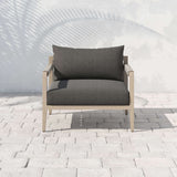 Sherwood Outdoor Chair, Charcoal/Washed Brown - Furniture - Chairs - High Fashion Home