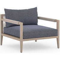Sherwood Outdoor Chair, Faye Navy/Washed Brown - Furniture - Chairs - High Fashion Home