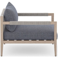 Sherwood Outdoor Chair, Faye Navy/Washed Brown - Furniture - Chairs - High Fashion Home