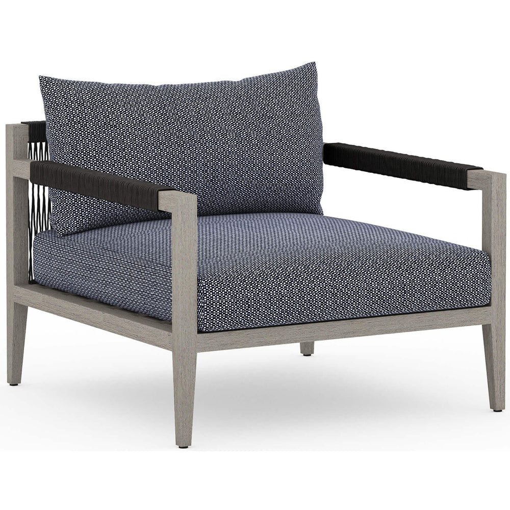 Sherwood Outdoor Chair, Faye Navy/Weatherd Grey - Furniture - Chairs - High Fashion Home
