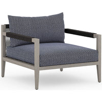 Sherwood Outdoor Chair, Faye Navy/Weatherd Grey - Furniture - Chairs - High Fashion Home