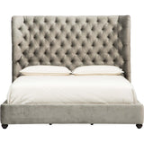 Simone Bed, Brussels Charcoal - Modern Furniture - Beds - High Fashion Home