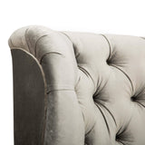 Simone Bed, Brussels Charcoal - Modern Furniture - Beds - High Fashion Home