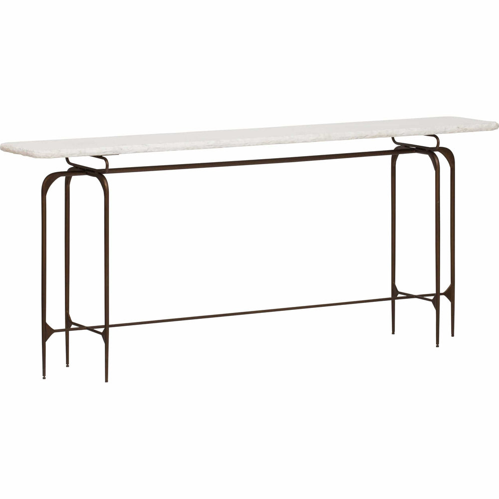Skinny Marble Top Metal Console - Furniture - Accent Tables - High Fashion Home
