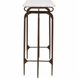 Skinny Marble Top Metal Console - Furniture - Accent Tables - High Fashion Home
