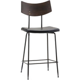 Soli Counter Stool, Black - Furniture - Dining - High Fashion Home