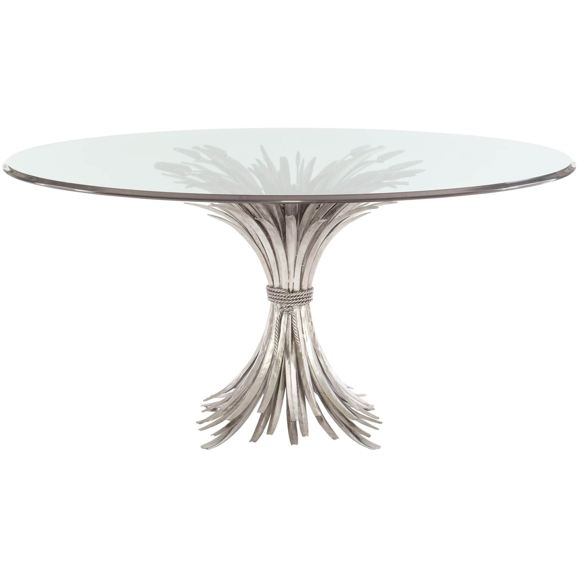 High round glass dining table deals