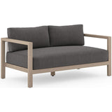Sonoma Outdoor Sofa, Charcoal/Washed Brown - Furniture - Sofas - High Fashion Home