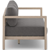 Sonoma Outdoor Sofa, Charcoal/Washed Brown - Furniture - Sofas - High Fashion Home