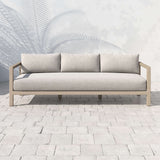 Sonoma Outdoor Sofa, Stone Grey/Washed Brown - Furniture - Sofas - High Fashion Home
