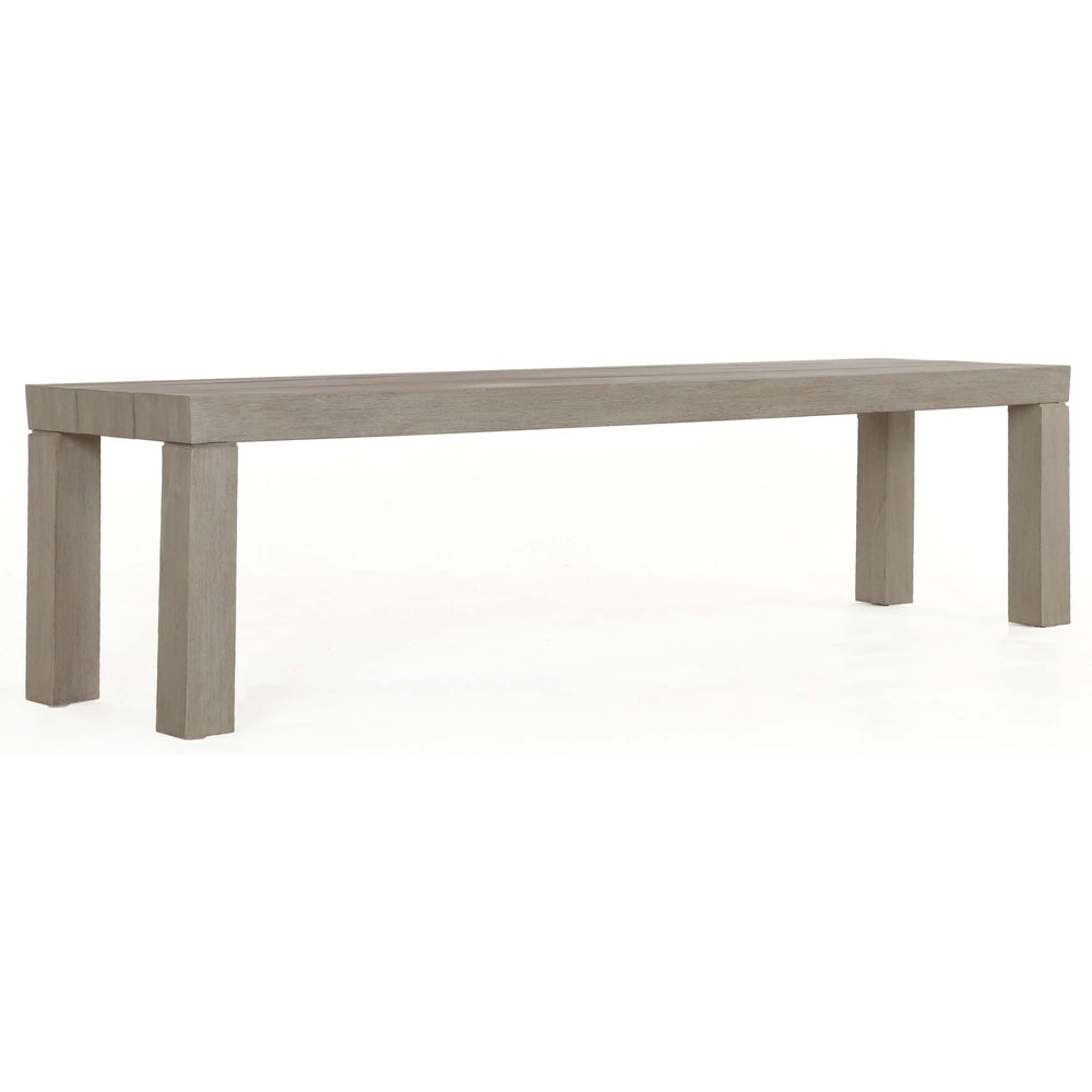 Sonora Outdoor Dining Bench, Weathered Grey - Furniture - Dining - High Fashion Home