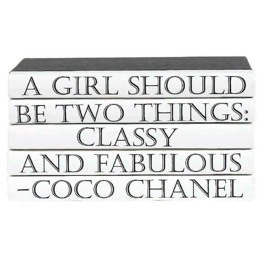 A girl should be two things, Classy and Fabulous, Coco Chanel WALL