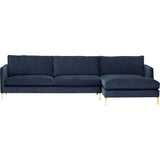 Stella Sectional, Vida Navy - Modern Furniture - Sectionals - High Fashion Home