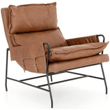 Taryn Leather Chair, Chaps Saddle - Modern Furniture - Accent Chairs - High Fashion Home