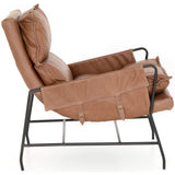 Taryn Leather Chair, Chaps Saddle - Modern Furniture - Accent Chairs - High Fashion Home