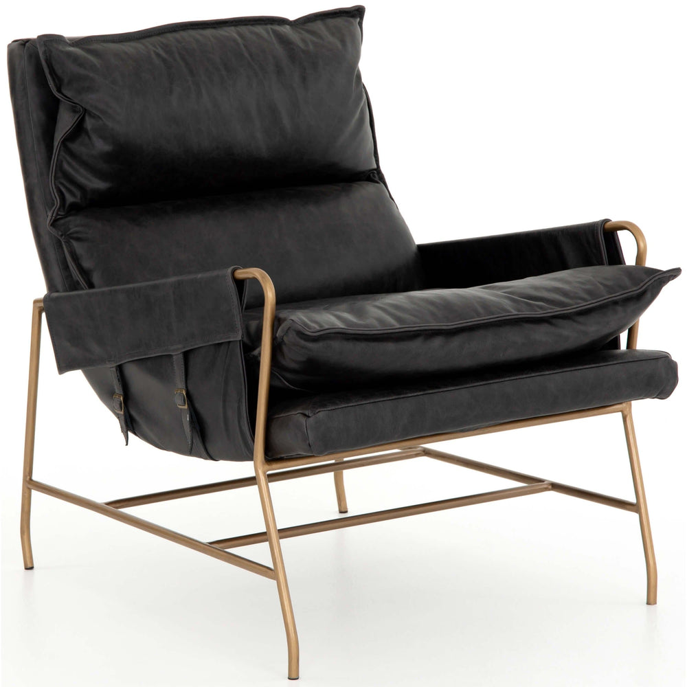 Taryn Leather Chair, Sonoma Black - Modern Furniture - Accent Chairs - High Fashion Home