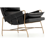 Taryn Leather Chair, Sonoma Black - Modern Furniture - Accent Chairs - High Fashion Home