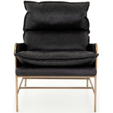 Taryn Leather Chair, Sonoma Black - Modern Furniture - Accent Chairs - High Fashion Home