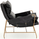 Taryn Leather Chair, Sonoma Black - Modern Furniture - Accent Chairs - High Fashion Home