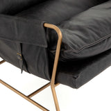 Taryn Leather Chair, Sonoma Black - Modern Furniture - Accent Chairs - High Fashion Home