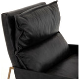 Taryn Leather Chair, Sonoma Black - Modern Furniture - Accent Chairs - High Fashion Home