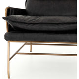 Taryn Leather Chair, Sonoma Black - Modern Furniture - Accent Chairs - High Fashion Home