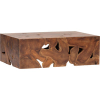Teak Block Coffee Table - Modern Furniture - Coffee Tables - High Fashion Home