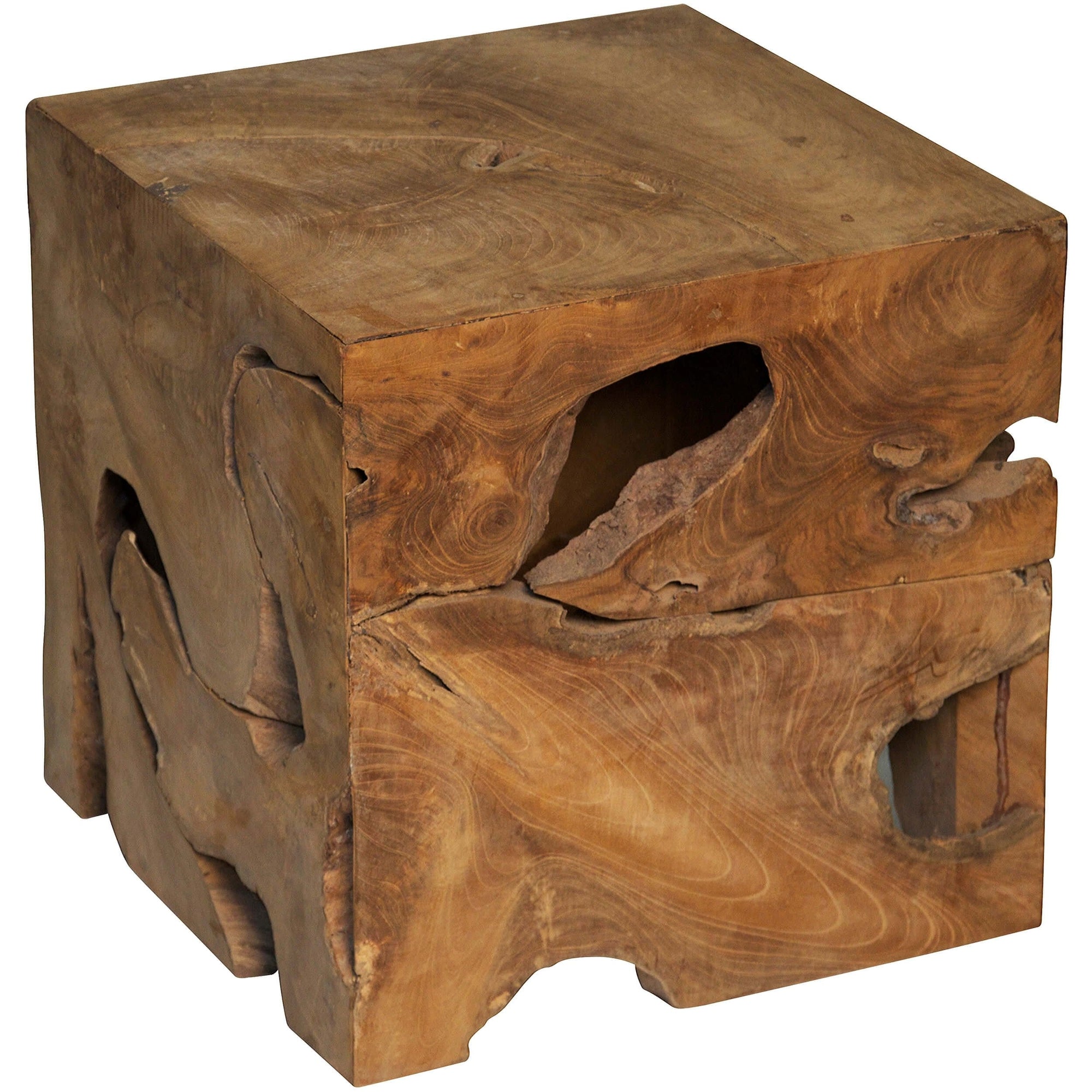 Teak Block Side Table – High Fashion Home
