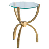 Teton Accent Table, Gold - Furniture - Accent Tables - End Tables