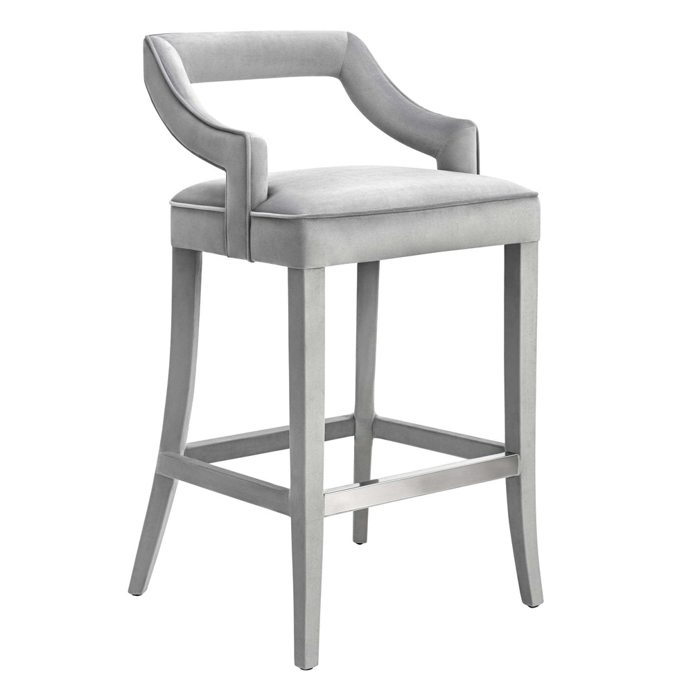 Tiffany Bar Stool, Grey - Furniture - Dining - Dining Stools