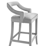 Tiffany Bar Stool, Grey - Furniture - Dining - Dining Stools