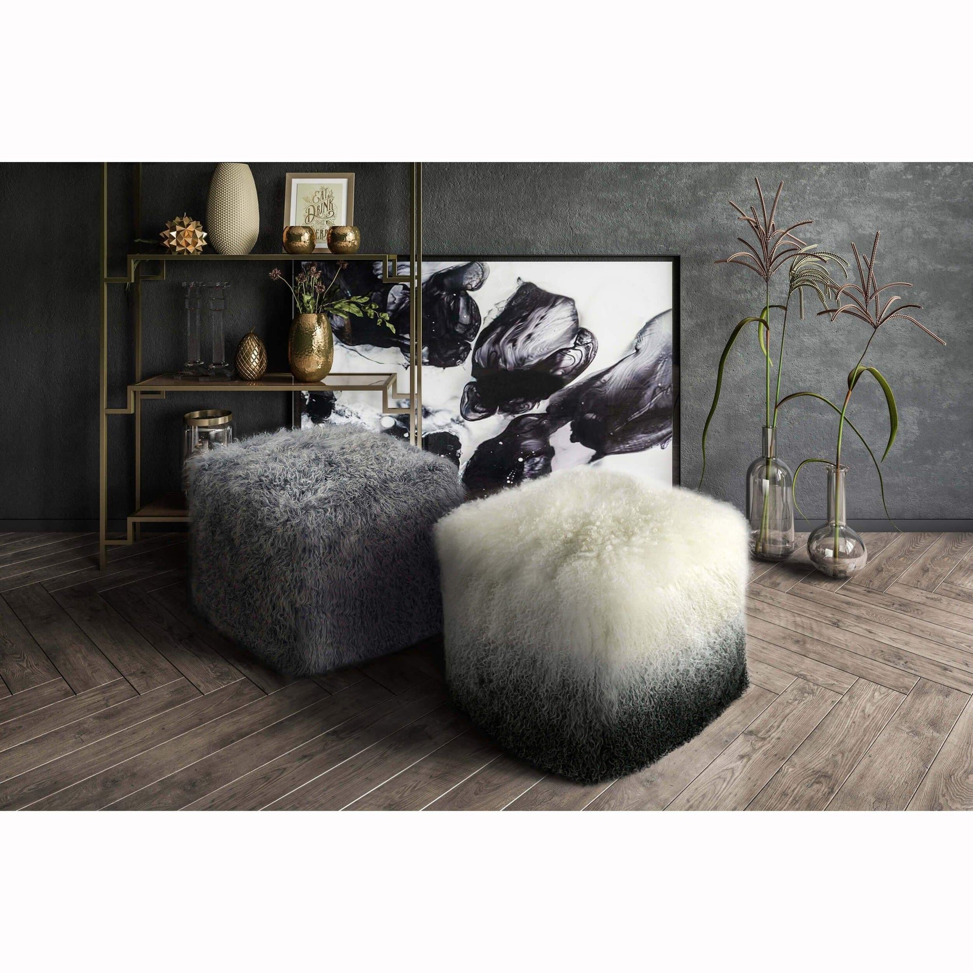 White poof 2025 chair